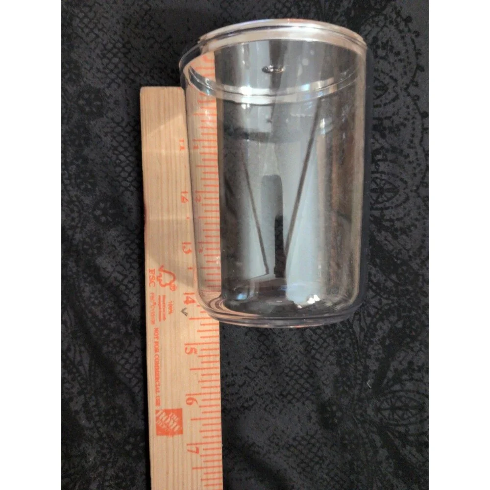 Acrylic Storage Jar W/ Lid Cotton Balls Q-Tips Makeup Bathroom New Classy Bath